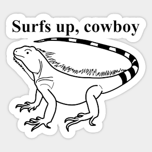 Surfing Lizard Sticker